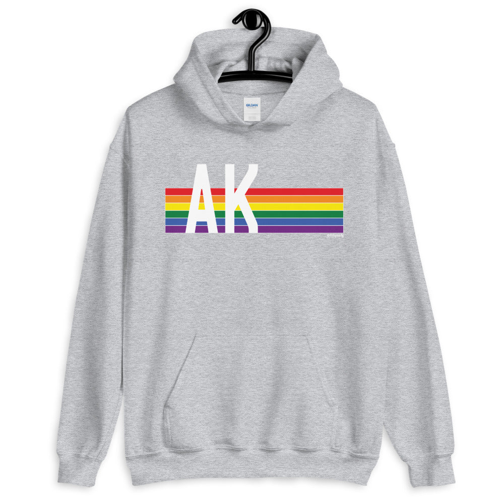 Alaska Pride Retro Rainbow - Unisex Hoodie