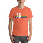 Arkansas Pride Retro Rainbow Short-Sleeve Unisex T-Shirt