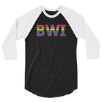 Baltimore / Washington International Airport Pride 3/4 sleeve raglan shirt