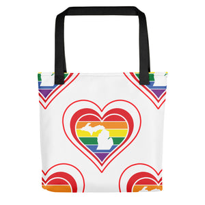 Michigan Retro Pride Heart - Tote bag