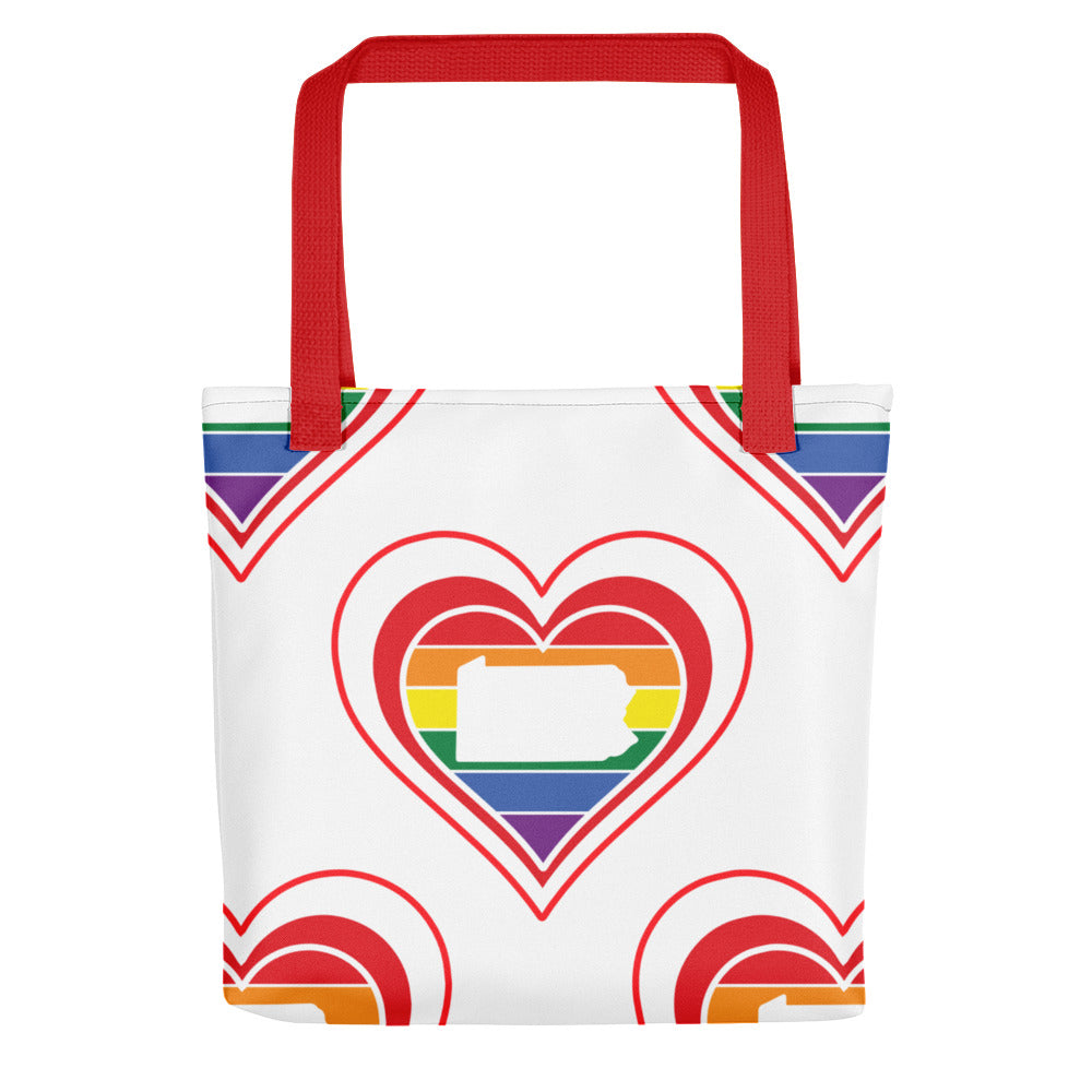 Pennsylvania Retro Pride Heart - Tote bag