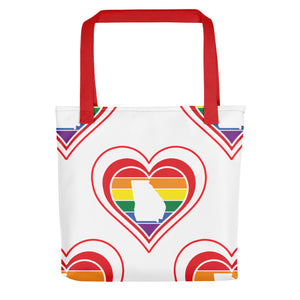 Georgia Retro Pride Heart - Tote bag