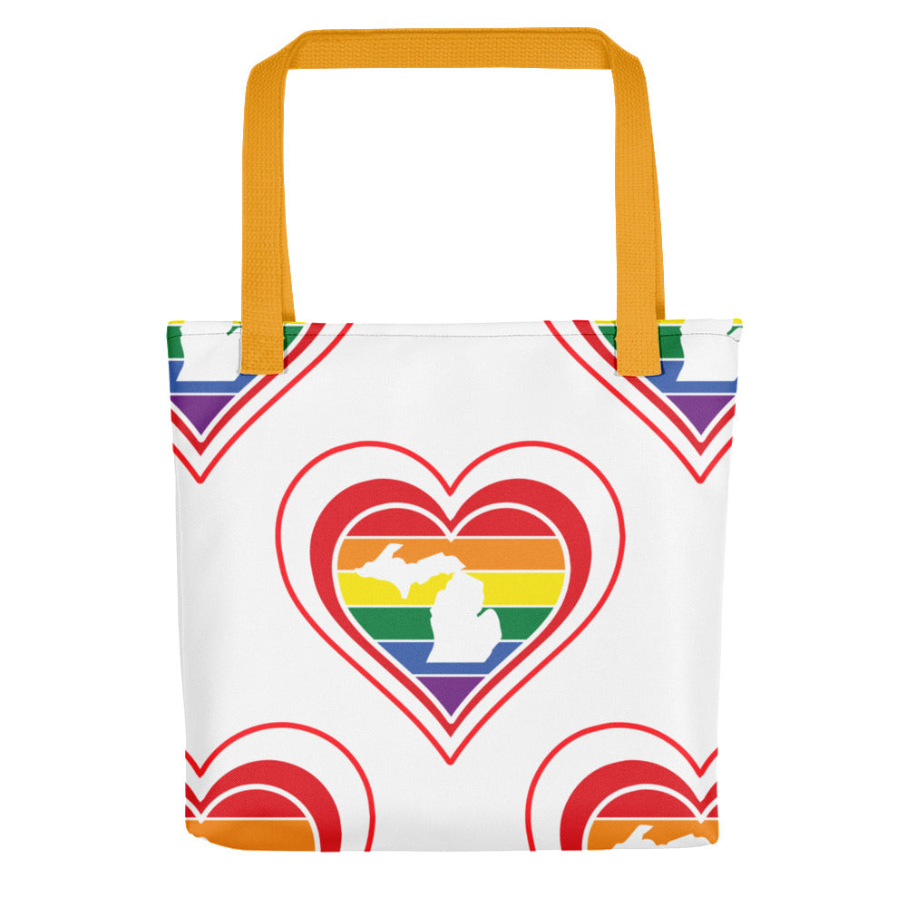 Michigan Retro Pride Heart - Tote bag