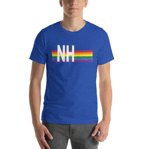New Hampshire Pride Retro Rainbow Short-Sleeve Unisex T-Shirt