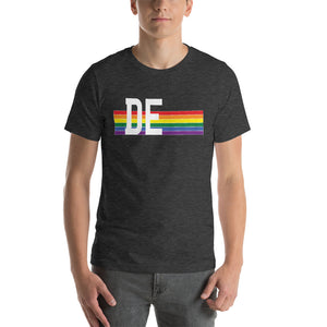 Delaware Pride Retro Rainbow Short-Sleeve Unisex T-Shirt