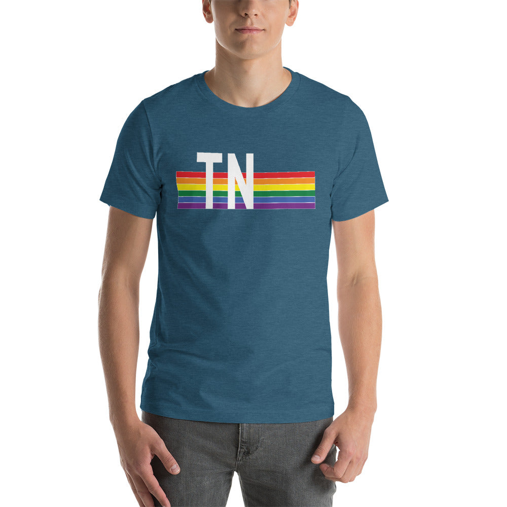 Tennessee Pride Retro Rainbow Short-Sleeve Unisex T-Shirt