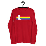 Illinois Pride Retro Rainbow - Unisex Long Sleeve Tee