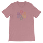 Pride Rainbow Outline Snowflake Winter - Short-Sleeve Unisex T-Shirt
