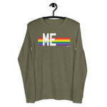 Maine Pride Retro Rainbow - Unisex Long Sleeve Tee