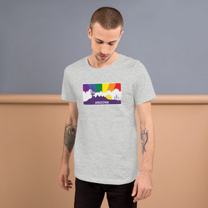 Arizona Pride Rainbow Sunset - Short-Sleeve Unisex T-Shirt