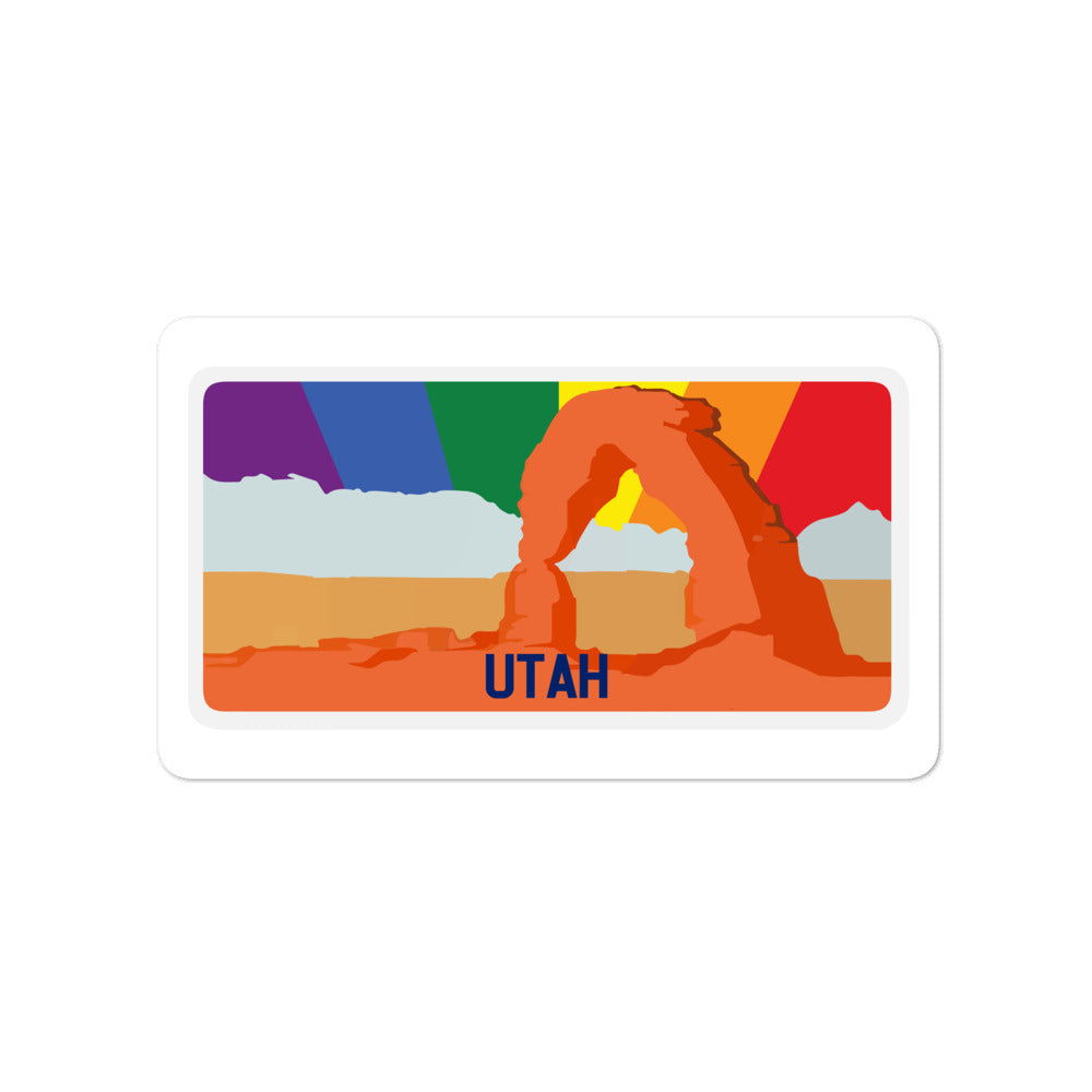 Utah Pride Rainbow Sunset sticker