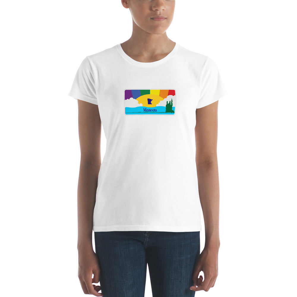 Minnesota Pride Rainbow Sunset Women's short sleeve t-shirt