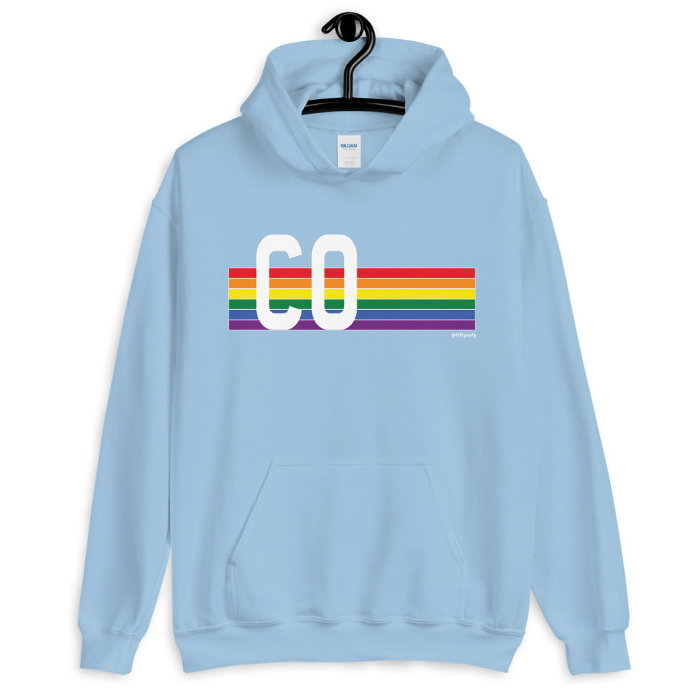 Colorado Pride Retro Rainbow - Unisex Hoodie