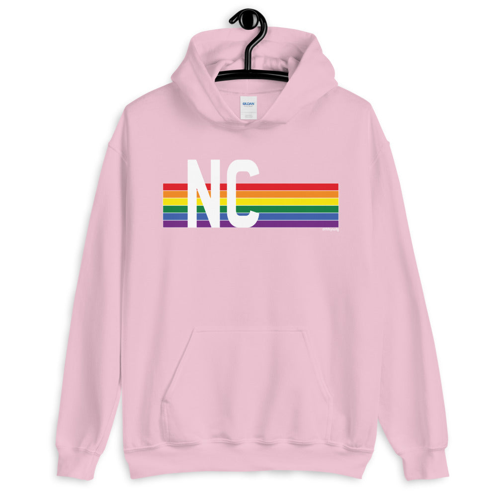 North Carolina Pride Retro Rainbow - Unisex Hoodie