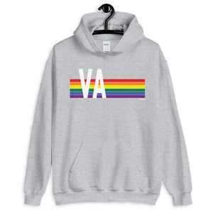 Virginia Pride Retro Rainbow - Unisex Hoodie