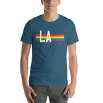 Louisiana Pride Retro Rainbow Short-Sleeve Unisex T-Shirt