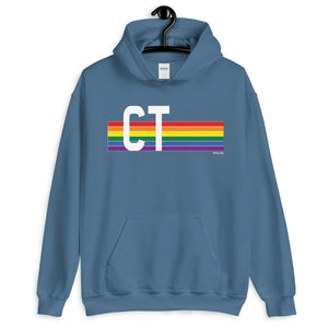 Connecticut Pride Retro Rainbow - Unisex Hoodie