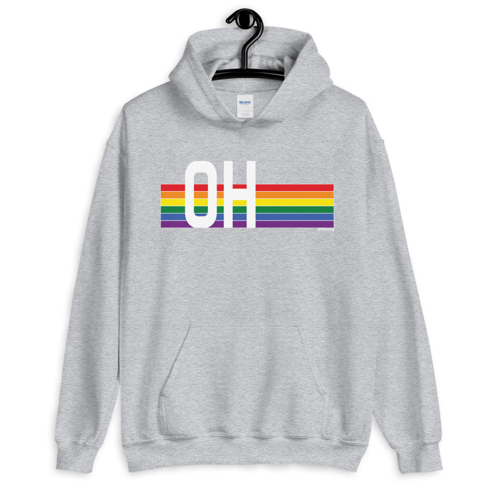 Ohio Pride Retro Rainbow - Unisex Hoodie