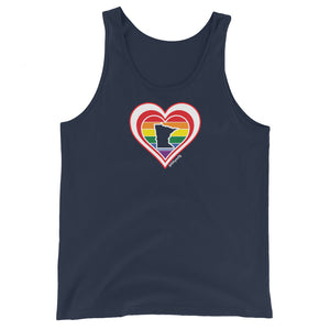 Minnesota Retro Pride Heart - Unisex Tank Top