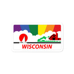 Wisconsin Pride Rainbow Sunset sticker