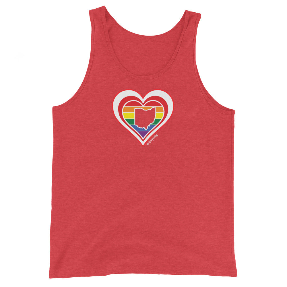 Ohio Retro Pride Heart - Unisex Tank Top