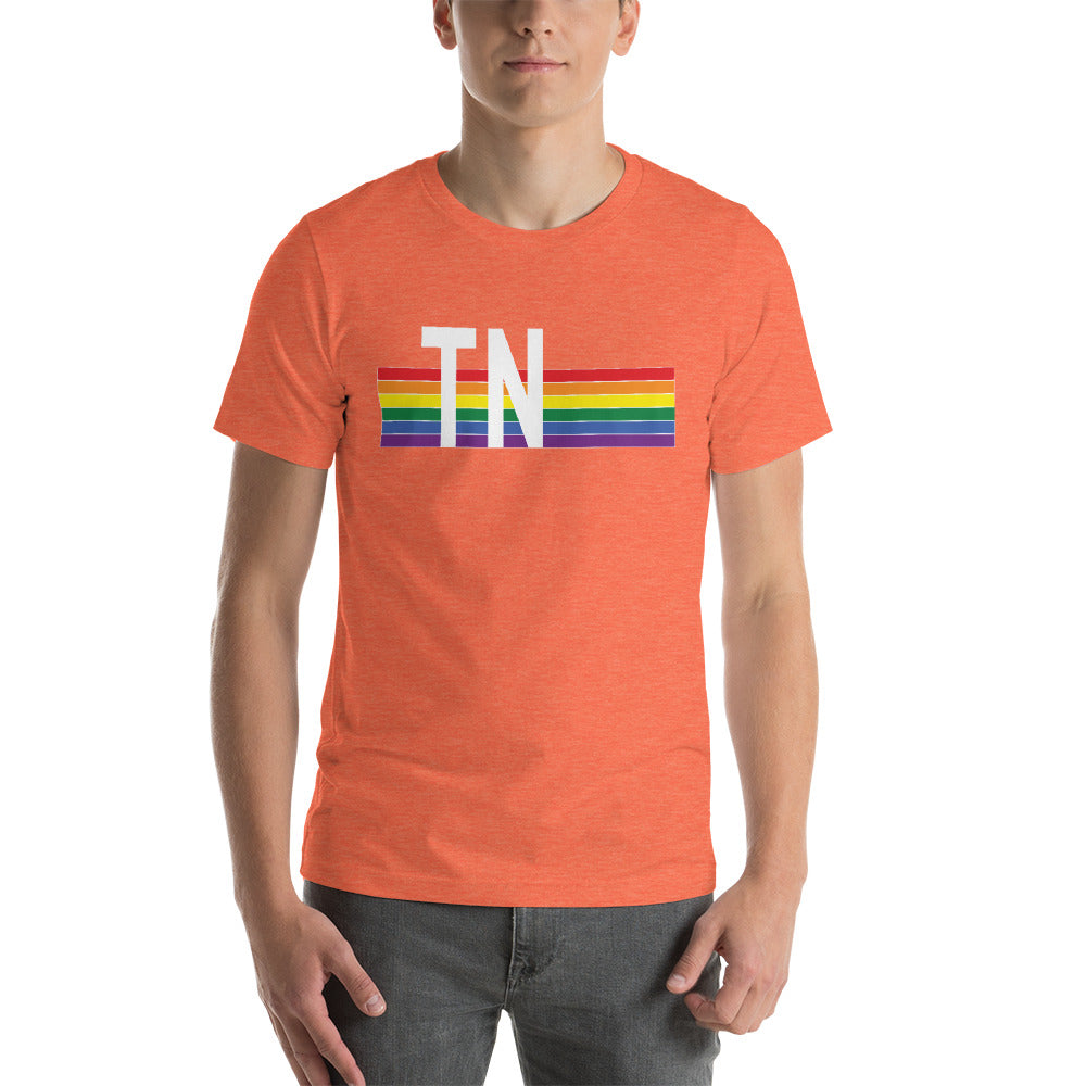 Tennessee Pride Retro Rainbow Short-Sleeve Unisex T-Shirt