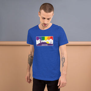 Arizona Pride Rainbow Sunset - Short-Sleeve Unisex T-Shirt
