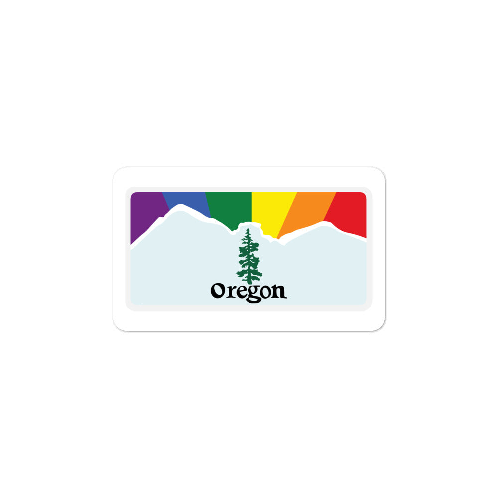 Oregon Pride Rainbow Sunset sticker