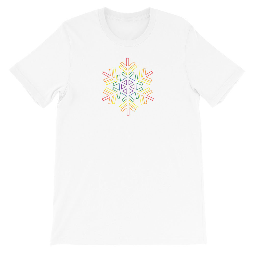 Pride Burst Outline Snowflake Winter 2020 - Short-Sleeve Unisex T-Shirt