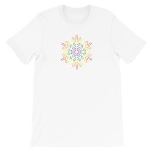 Pride Burst Outline Snowflake Winter 2020 - Short-Sleeve Unisex T-Shirt