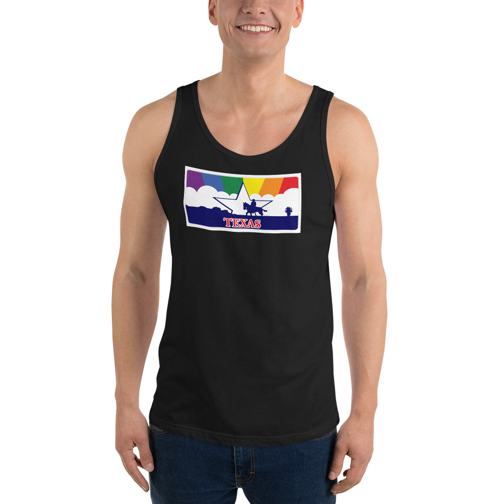 Texas Pride Rainbow Sunset Unisex  Tank Top