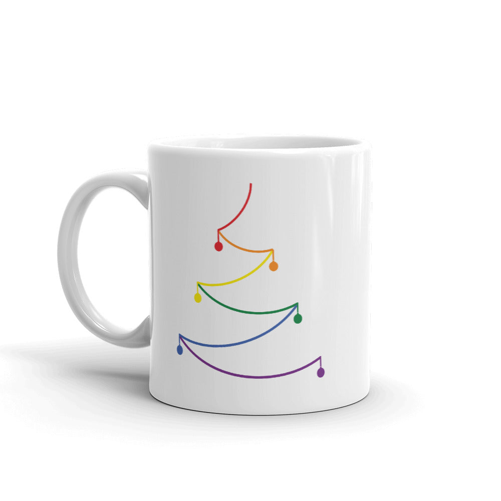 Abstract Line Pride Tree Holigay Mug