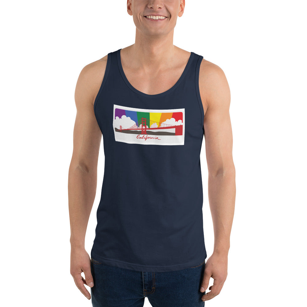 California Rainbow Sunset - CA Pride - Unisex  Tank Top