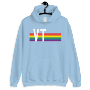 Vermont Pride Retro Rainbow - Unisex Hoodie