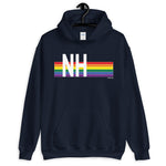 New Hampshire Pride Retro Rainbow - Unisex Hoodie
