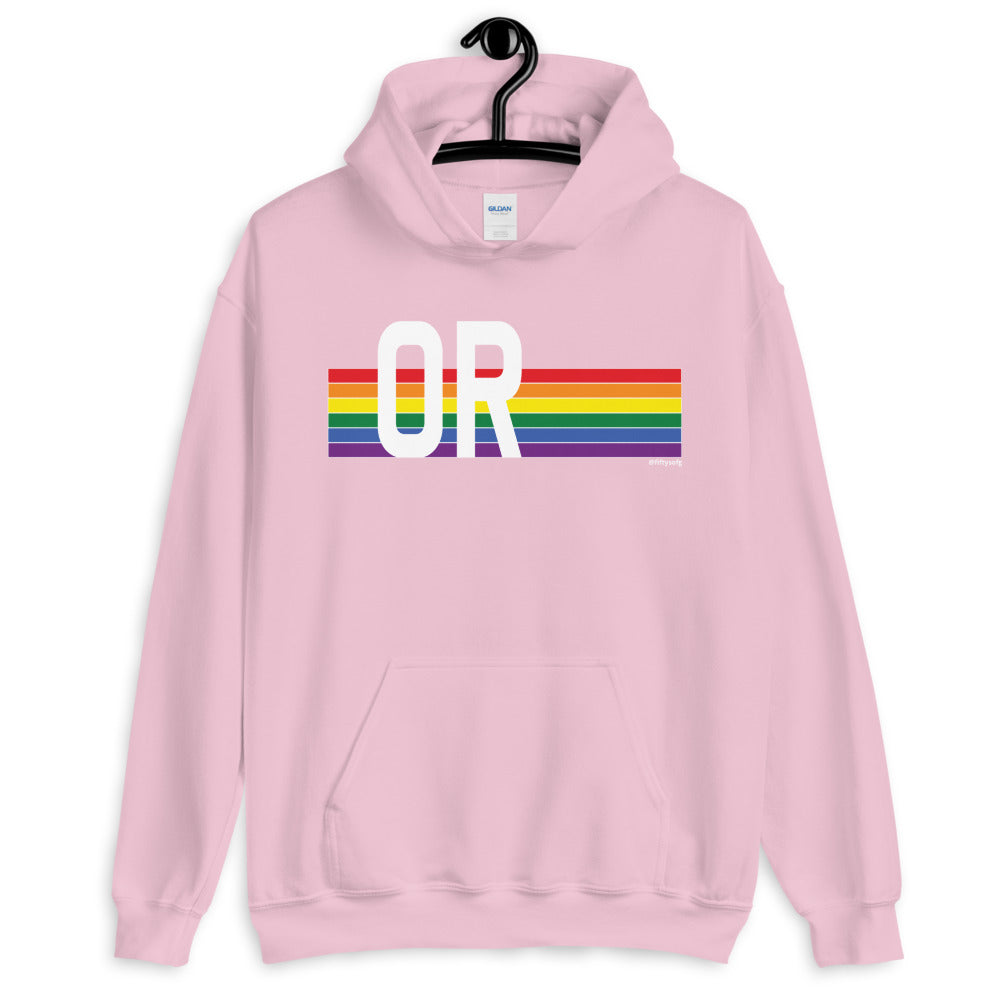 Oregon Pride Retro Rainbow - Unisex Hoodie