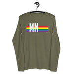 Minnesota Pride Retro Rainbow - Unisex Long Sleeve Tee