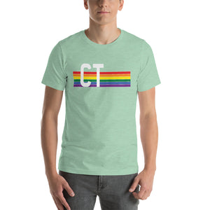 Connecticut Pride Retro Rainbow Short-Sleeve Unisex T-Shirt