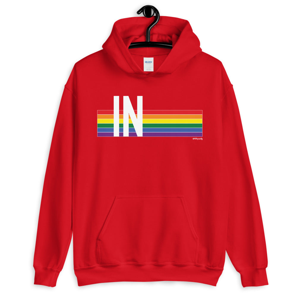 Indiana Pride Retro Rainbow - Unisex Hoodie
