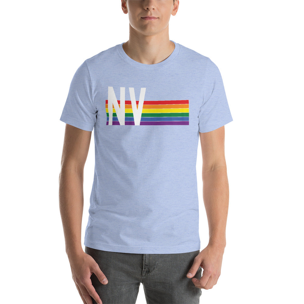Nevada Pride Retro Rainbow Short-Sleeve Unisex T-Shirt