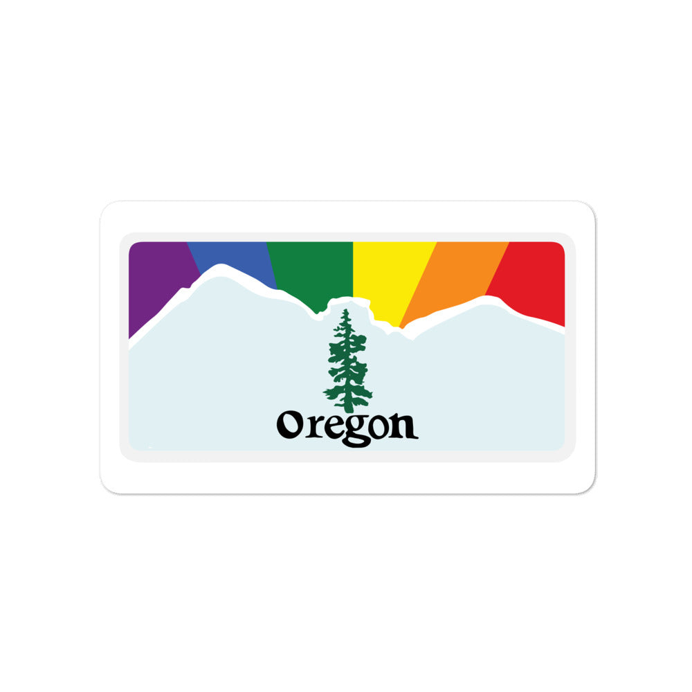 Oregon Pride Rainbow Sunset sticker