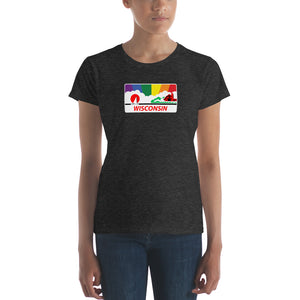 Wisconsin Pride Rainbow Sunset Women's short sleeve t-shirt