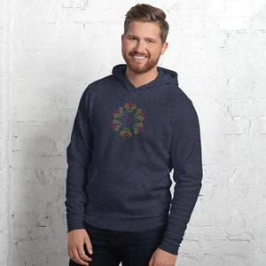 Pride Burst Outline Snowflake Winter - Unisex hoodie