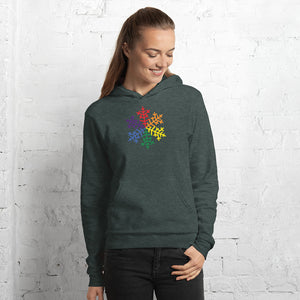 Pride Rainbow Snowflake Winter - Unisex hoodie