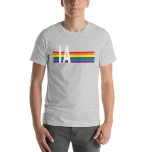 Iowa Pride Retro Rainbow Short-Sleeve Unisex T-Shirt