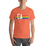 California Pride Retro Rainbow Short-Sleeve Unisex T-Shirt