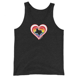 Texas Retro Pride Heart - Unisex Tank Top