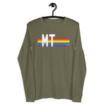 Montana Pride Retro Rainbow - Unisex Long Sleeve Tee