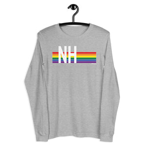 New Hampshire Pride Retro Rainbow - Unisex Long Sleeve Tee