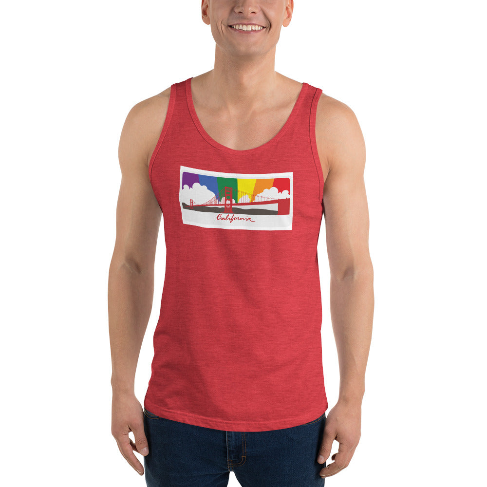 California Rainbow Sunset - CA Pride - Unisex  Tank Top